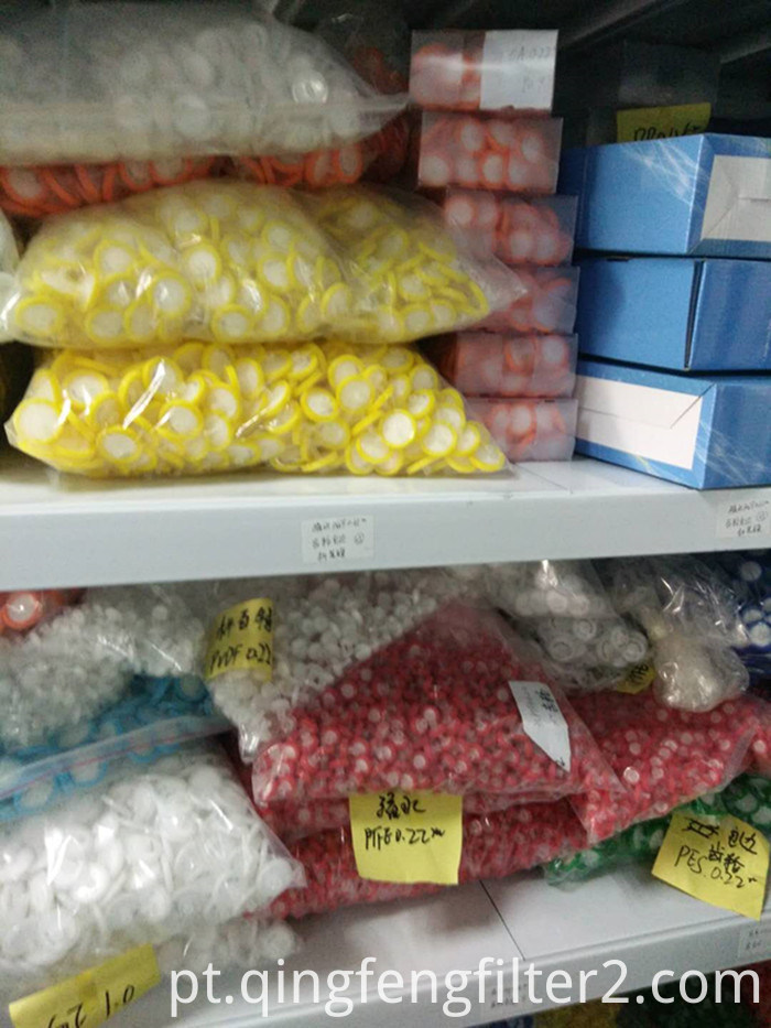 Análise hidrófila da membrana do Pes de 25mm filtro da seringa de 0,45 mícrons estéril